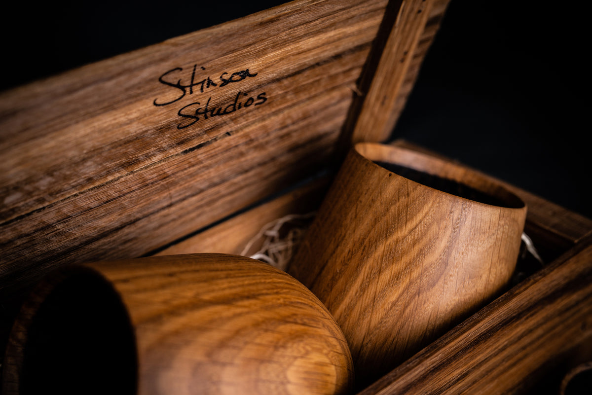 Oak Whiskey Tumblers – Stinson Studios